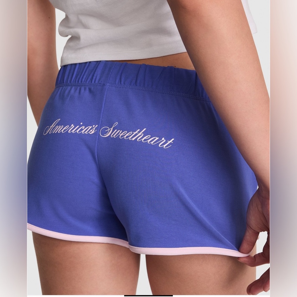 VS Pink “America’s Sweetheart”Purple Tank and Micro Shorts Set Size Medium NWT🤩 - Picture 8 of 13